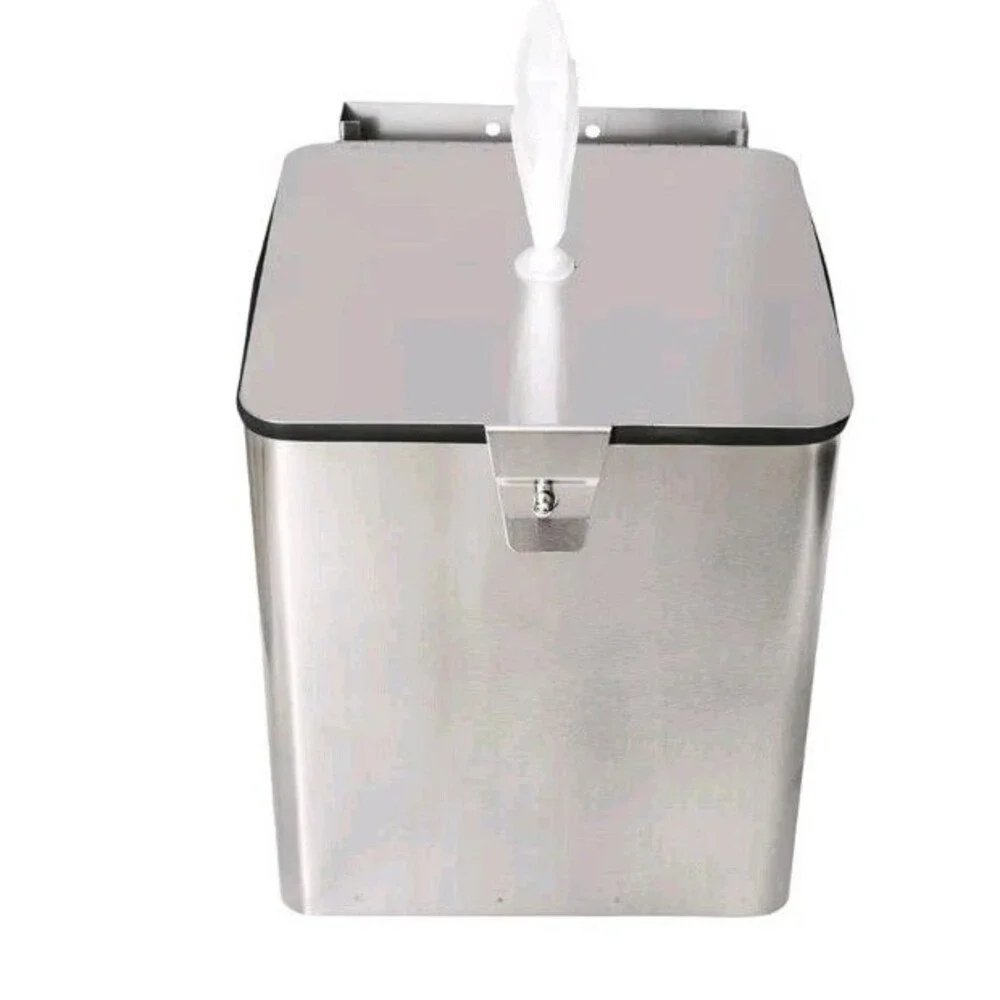 Stainless Steel Wall Mount Wipe Dispenser fit White Refill Rolls- Commercial